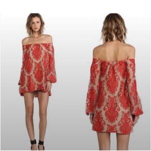 3 x $99 For Love and Lemons off shoulder mini dress M Nwt
